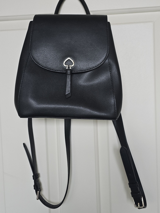 kate spade Handbags - kate spade Black Leather Mini Backpack with Spade Accent
